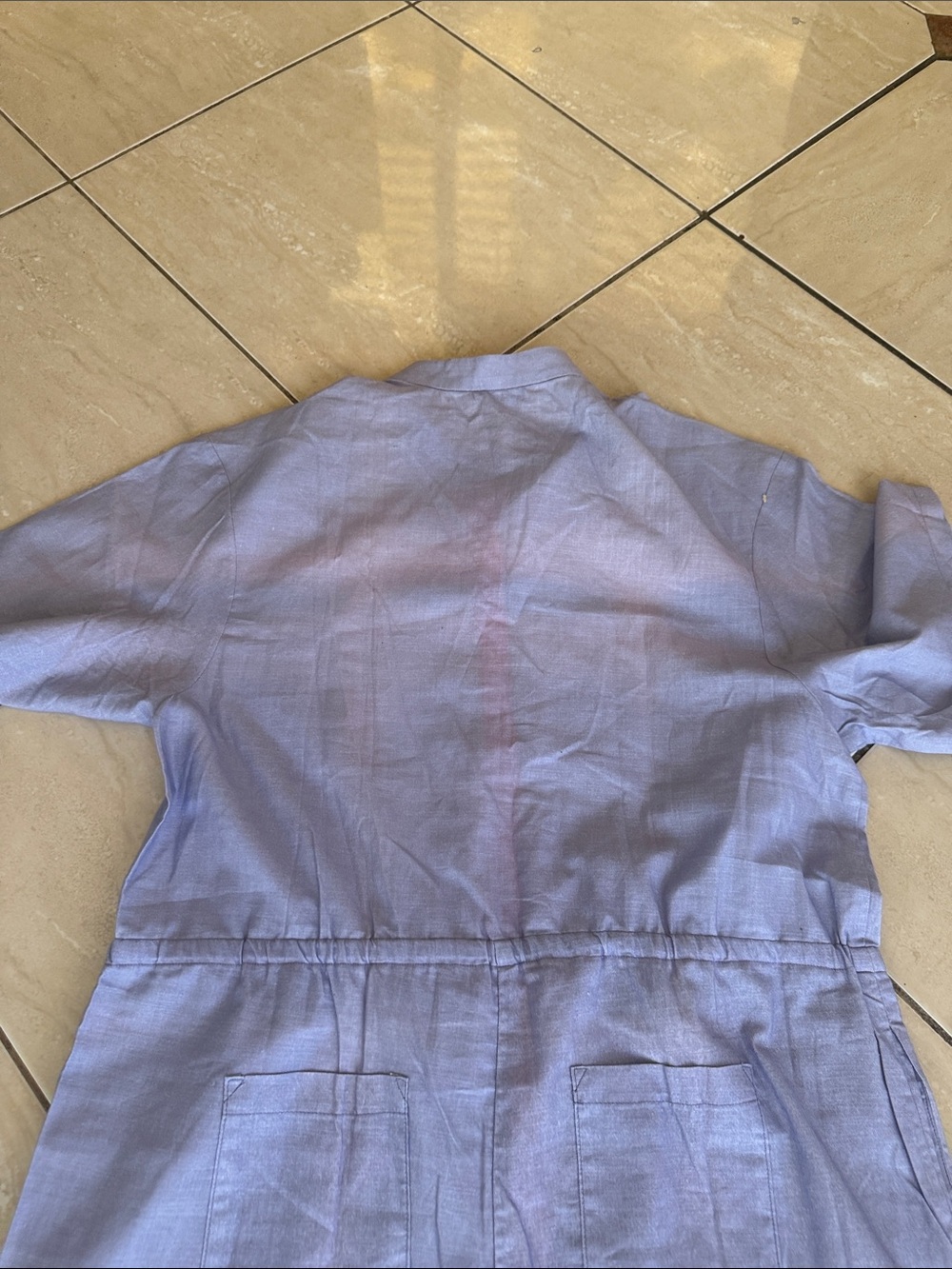 THE KIT ISSA JUMPSUIT LILAC CUT PAPER IN LIGHT COTTON SLUB - Picture 8 of 8